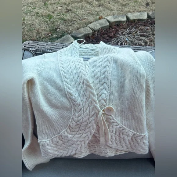 Vintage Ann Taylor women white sweater - Picture 5 of 6